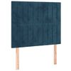 vidaXL Cama box spring con colch&oacute;n terciopelo azul oscuro 90x200 cm