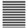vidaXL Estor cebra negro 135x150 cm tejido ancho 130,9 cm poli&eacute;ster