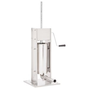 vidaXL Embutidora manual de acero inoxidable plateado 5 L