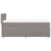 vidaXL Cama box spring con colch&oacute;n tela gris taupe 80x200 cm
