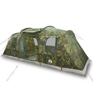 vidaXL Tienda de campa&ntilde;a t&uacute;nel para 4 personas impermeable camuflaje