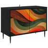 vidaXL Mueble de TV BONN 69 x 33 x 50,5 cm Roble Negro