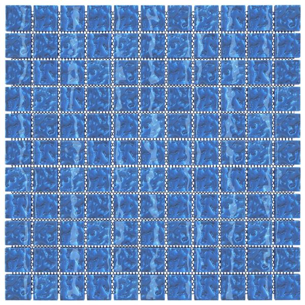 vidaXL Azulejo Mosaico 11 pcs Azul 50 x 50 cm Cristal