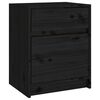 vidaXL Mesitas de noche 2 uds madera maciza pino negro 40x31x50 cm