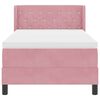 vidaXL Cama tipo Box Spring con colch&oacute;n Rosa 190 x 90 cm Terciopelo