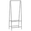 vidaXL Perchero de ropa negro 59x35x150 cm