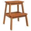 vidaXL Taburete 2 pelda&ntilde;os madera maciza de acacia 40x38x50 cm
