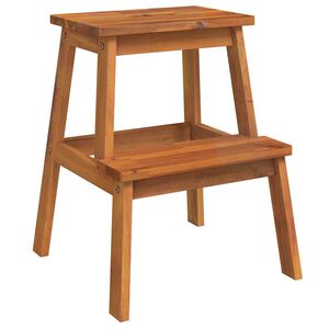 vidaXL Taburete 2 pelda&ntilde;os madera maciza de acacia 40x38x50 cm