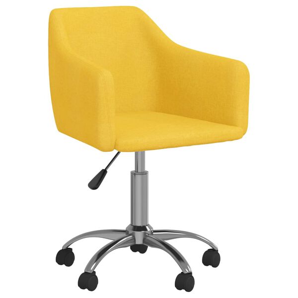 vidaXL Sillas de comedor giratorias 2 unidades tela amarillo