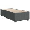 vidaXL Estructura de cama sin colch&oacute;n tela gris oscuro 90x200 cm