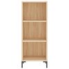 vidaXL Aparador de madera contrachapada color roble 34,5x32,5x180 cm