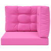 vidaXL Coj&iacute;n para sof&aacute; de exterior 3 pcs Rosa Poli&eacute;ster