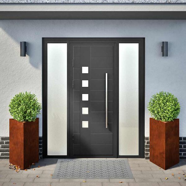 vidaXL Jardineras triangulares 2 uds acero oxidado 50x43x75 cm