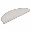 vidaXL Alfombra autoadhesiva escalera sisal 30 uds 65x21x4 cm Platina