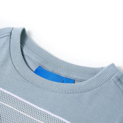 Camiseta infantil de manga larga azul claro 92