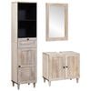vidaXL Juego de muebles de ba&ntilde;o 3 uds. Madera de ingenier&iacute;a