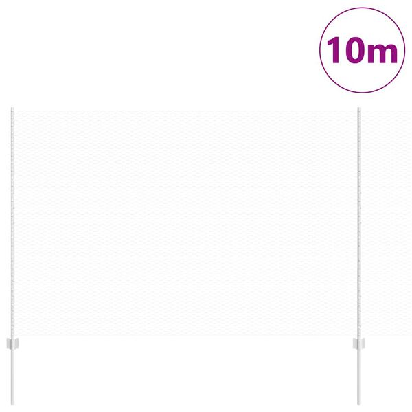 vidaXL Cerca y Poste Plateado 1,5 x 10 m Acero