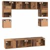 vidaXL Conjunto de mueble de TV 8 pcs Madera envejecida