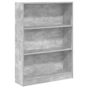 vidaXL Estanter&iacute;a de madera de ingenier&iacute;a gris hormig&oacute;n 80x24x109 cm