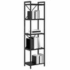 vidaXL Estante de libros Roble Negro 40 x 30 x 155 cm