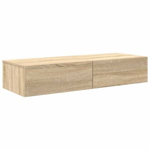 vidaXL Estante de pared con cajones madera contrachapada roble sonoma