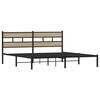 vidaXL Estructura de cama sin colchón metal roble Sonoma 193x203 cm