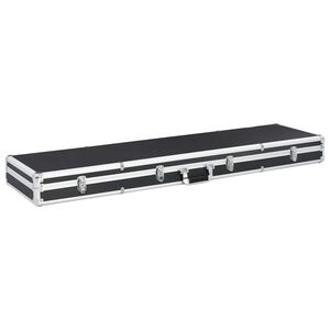 vidaXL Malet&iacute;n para armas de aluminio negro 134x35x12 cm