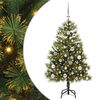 vidaXL &Aacute;rbol de Navidad artificial con ramas plegables y conos 120 cm