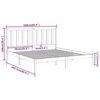 vidaXL Estructura de cama de madera maciza blanca 160x200 cm