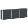 vidaXL Jardinera Antracita 240 x 40 x 75 cm Acero