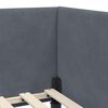 vidaXL Estructura de cama en esquina Gris oscuro 90 cm x 190 cm