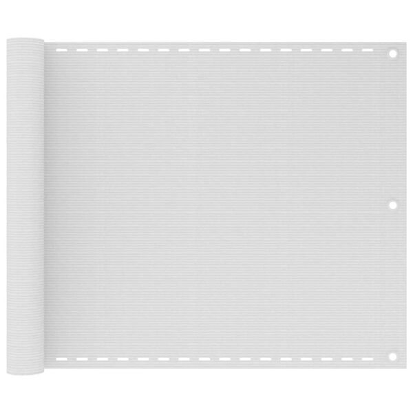 vidaXL Toldo para balcón HDPE blanco 75x500 cm