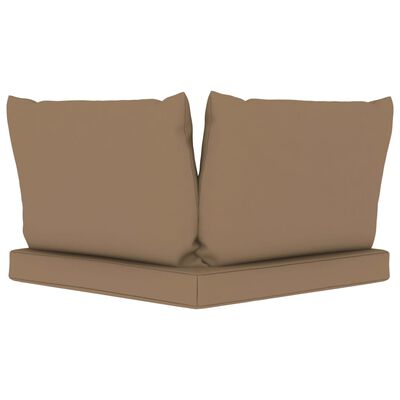 vidaXL Cojines para sofá de palés 3 piezas tela gris taupe