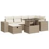 vidaXL Set de sof&aacute;s de jard&iacute;n y cojines 8 piezas rat&aacute;n sint&eacute;tico beige