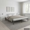 vidaXL Estructura de cama sin colch&oacute;n metal gris 200x200 cm