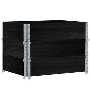 vidaXL Collares de palets 3 unidades madera maciza de pino 80x60 cm