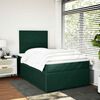 vidaXL Cama box spring con colch&oacute;n terciopelo verde oscuro 120x190 cm