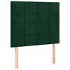 vidaXL Estructura de cama sin colch&oacute;n terciopelo verde oscuro 90x190cm