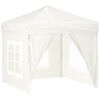 vidaXL Carpa para fiestas plegable con paredes laterales crema 2x2 m