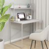vidaXL Escritorio de ordenador madera ingenier&iacute;a blanco 110x60x138 cm