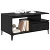 vidaXL Mesa de Caf&eacute; Roble Negro 90 x 49 x 45 cm Madera de ingenier&iacute;a