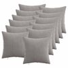 vidaXL Funda de almohada 12 uds. HEERLEN Gris Claro 45 x 45 cm pana