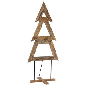 vidaXL Árbol de Navidad Marrón 180 cm Madera de teca maciza