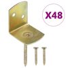 vidaXL Soportes del panel de la valla 48 uds en L metal galvanizado