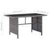 vidaXL Set de comedor de jardín 5 pzas y cojines ratán sintético gris