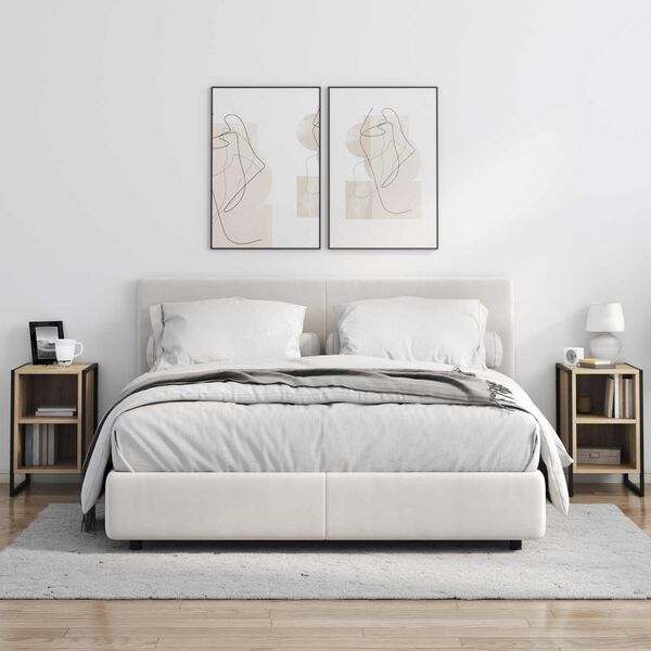 vidaXL Mesa de Noche Sonoma 39.5 x 30 x 50 cm Madera contrachapada