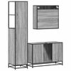 vidaXL Set de muebles de baño 3 pzas madera contrachapada gris sonoma