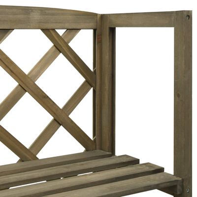 vidaXL Enrejado con estantes madera maciza de abeto gris 55x30x140 cm