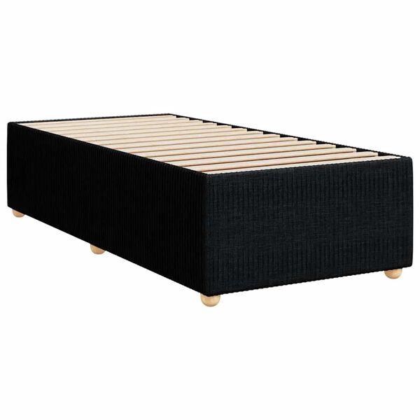 vidaXL Estructura de cama individual tela gris oscuro