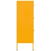 vidaXL Armario almacenamiento acero amarillo mostaza 80x35x101,5 cm